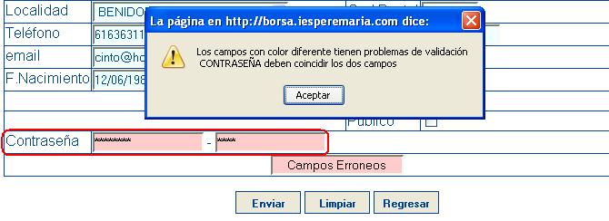 Datos err&oacute;neos